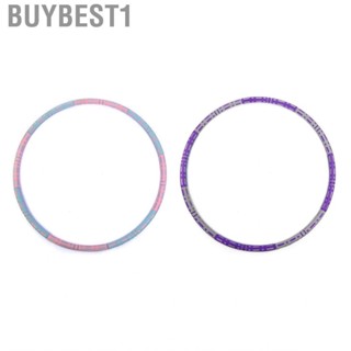 Buybest1 Fitness Exercise Hoop  Detachable Weighted Fit 6 Sections Dual Colors Foam Waist  for Home Use