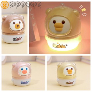 Adames โคมไฟตั้งโต๊ะ LED ลายการ์ตูนหมูน่ารัก สีชมพู ชาร์จ USB สําหรับครอบครัว