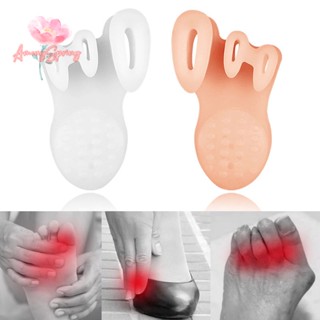 Amongspring&gt; ใหม่ อุปกรณ์แยกนิ้วเท้า สามนิ้ว พร้อมเม็ดนวด Hallux Valgus มองไม่เห็น สบาย 1 คู่