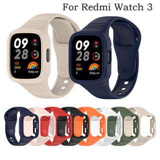 2in1 สายนาฬิกาข้อมือซิลิโคน อุปกรณ์เสริม สําหรับ Redmi Watch 3 Redmi Watch3