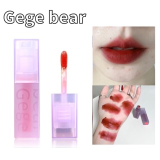 Gege Bear ใหม่ ลิปกลอส เนื้อกํามะหยี่ สองชั้น สไตล์เกาหลี