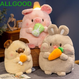 Allgoods หมอนตุ๊กตานุ่ม รูปกระต่าย หมู ไก่ สีชมพู 25 ซม. ของขวัญคริสต์มาส สําหรับเด็ก