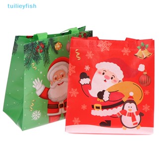 【tuilieyfish】ใหม่ ถุงของขวัญ ลายการ์ตูนซานต้า กวาง สโนว์แมน น่ารัก ไม่ทอ สําหรับตกแต่งปาร์ตี้คริสต์มาส【IH】