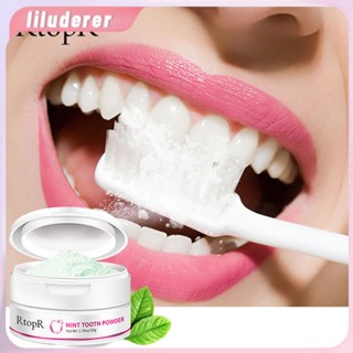 Rtopr ฟันไวท์เทนนิ่งผงขจัดคราบสดฟันผงขจัดสีเหลืองสดใสยาวนาน Fresh Breath Tooth Powder 50g HO