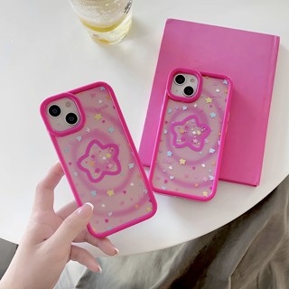 เคสโทรศัพท์มือถือ ซิลิโคน กันกระแทก ลายกลิตเตอร์ดาว หลากสี สําหรับ iPhone 14Pro max 13 12 11 12promax 13 pro max