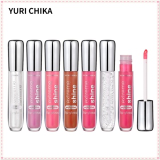 Yuri Chika Extreme Shine Lip Glaze Pearl Gloss Moisturizing Smooth Transparent Lip Oil Easy To Color Long Lasting Student Female Lip Makeup JOYFEEL