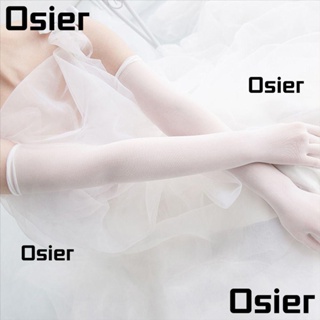 Osier1 ถุงมือฮาโลวีน ถุงน่องตาข่าย แบบใส สําหรับใส่งานพรอม