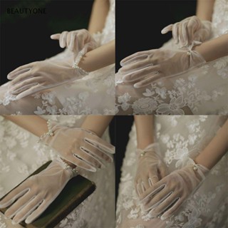 Topbeauty ถุงมือลูกไม้ สไตล์วินเทจ สําหรับเจ้าสาว 1 คู่