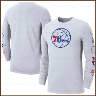 เสื้อกีฬาบาสเก็ตบอลแขนยาว NS2 2023 NBA Philadelphia 76ers พลัสไซซ์ SN2