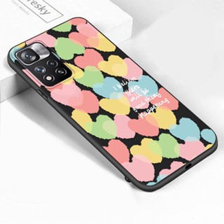 เคสโทรศัพท์ซิลิโคน TPU แบบนิ่ม ลายหัวใจ กันกระแทก สําหรับ Redmi Note 11S 11T 11 Pro 4G 5G Note 11 Pro Plus