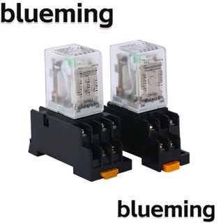 Blueming2 รีเลย์สวิตช์แม่เหล็กไฟฟ้า 10A AC 24V 8 Pin DPDT 2 ชิ้น