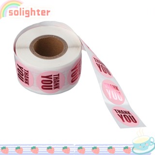 Solighter สติกเกอร์ฉลาก ทรงกลม มีกาวในตัว