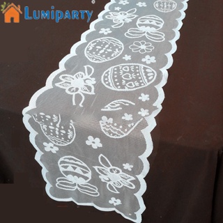 Lumiparty ผ้าปูโต๊ะ ลายลูกไม้ ใช้ซ้ําได้ สําหรับตกแต่งห้องรับประทานอาหารอีสเตอร์