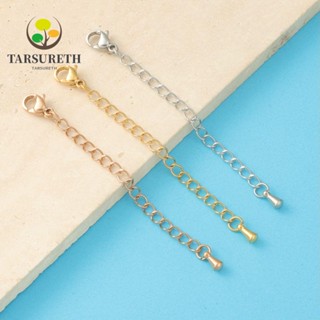 Tarsureth สร้อยคอทองเหลือง ขยายหางโซ่ สีโรสโกลด์ พร้อมก้ามปู ทองเหลือง แฮนด์เมด สําหรับทําเครื่องประดับ