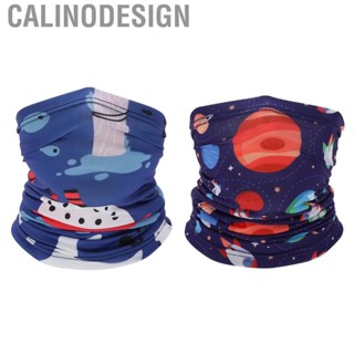 Calinodesign Outdoor Face Scarf  Kids Neck Gaiter Chemical Fiber Elastic for Cycling