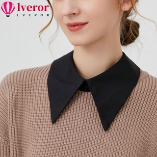 Lveror สร้อยคอโชคเกอร์ คอปกเสื้อเชิ้ตปลอม ถอดออกได้ เครื่องประดับแฟชั่น สําหรับผู้หญิง