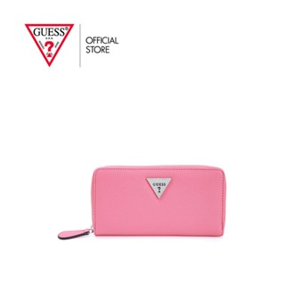 GUESS กระเป๋า รุ่น A8601599 LATHAN SLG MEDIUM ZIP AROUND สีชมพู