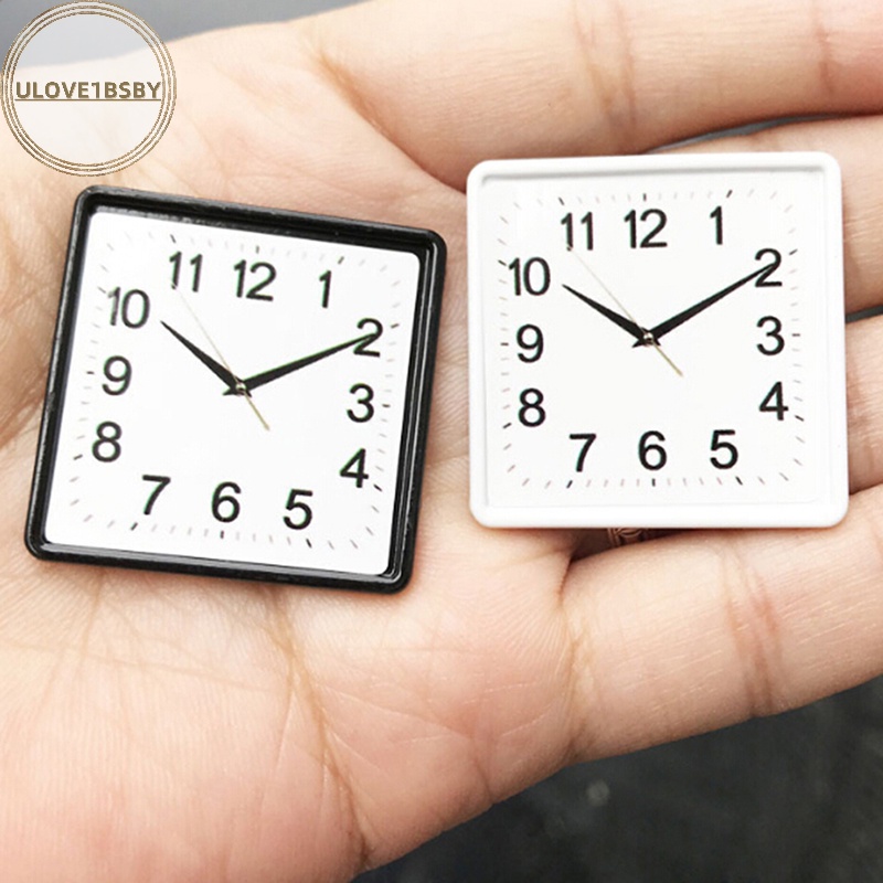 Ulove1bsby นาฬิกาแขวนเรซิ่น สเกล 1:12 อุปกรณ์เสริม สําหรับตกแต่งบ้านตุ๊กตา