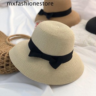 Mxfashione หมวกฟางแฟชั่น ระบายอากาศ ป้องกันรังสียูวี ชายหาด สําหรับผู้หญิง