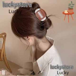 Lucky กิ๊บติดผมรักบี้ สีน้ําตาล 7 ซม. สําหรับผู้หญิง