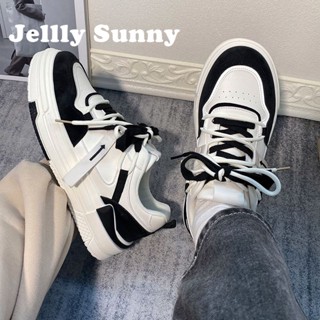  Jellly Sunny  รองเท้าผ้าใบผู้หญิง พื้นหนา ใส่สบาย สไตล์เกาหลี รองเท้าแฟชั่นผู้หญิง มีความนุ่มนวล 2023 ใหม่ FYD2390VUW 37Z230913