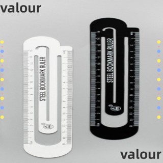 Valour ที่คั่นหนังสือโลหะ อเนกประสงค์ 15 ซม. สีดํา และสีขาว 2 ชิ้น สําหรับสํานักงาน 2 ชิ้น