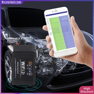 ❉Niceoldotcom❉  เครื่องสแกนเนอร์ตรวจจับความผิดพลาดรถยนต์ OBD2 WIFI สําหรับ IOS Android ELM327 V1.5