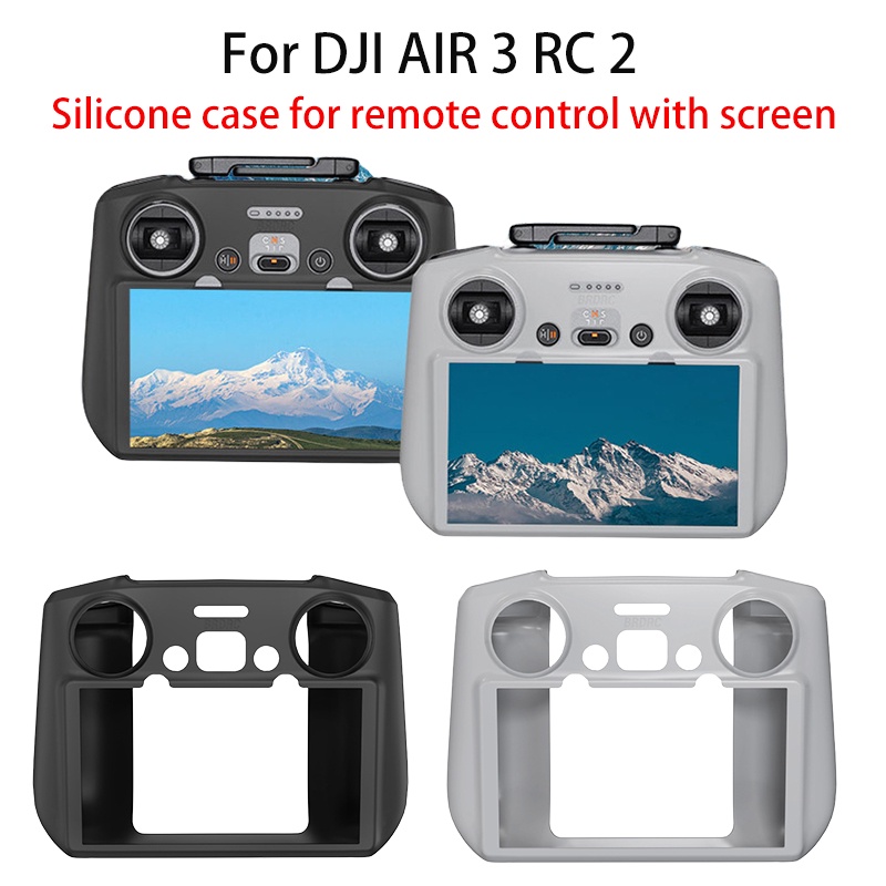 สําหรับ DJI AIR 3/AIR 3S/ DJI Mini 4 Pro รีโมทคอนโทรลเคสซิลิโคน DJI RC 2 พร้อมตัวป้องกันหน้าจอฝาครอบกันฝุ่นอุปกรณ์เสริม