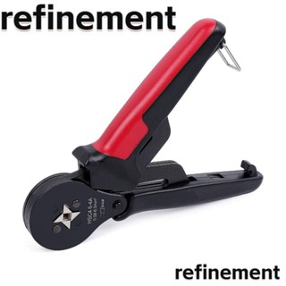 Refinement คีมย้ําหางปลา HSC4 6-4A แบบพกพา ปรับได้ สีดํา สําหรับซ่อมแซมช่างไฟฟ้า