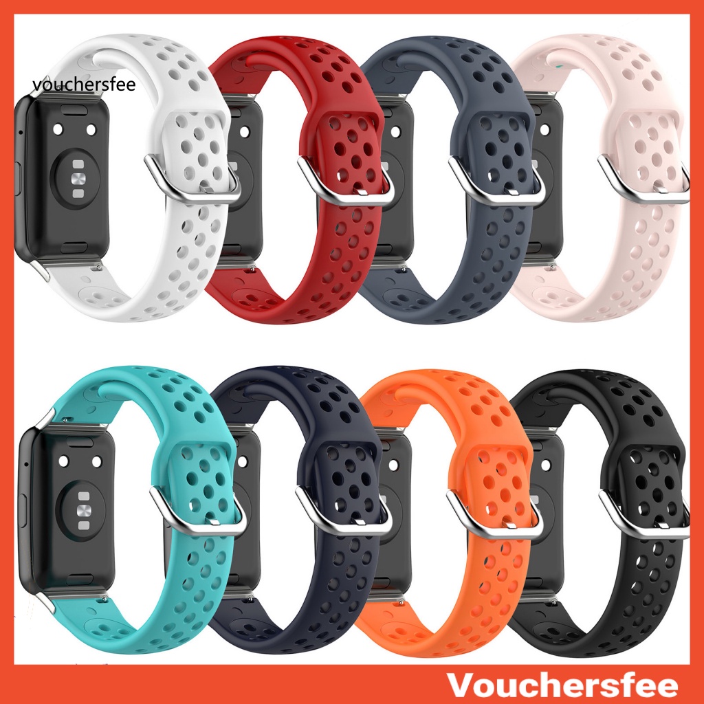 [VOU] สายนาฬิกาแบบยืดหยุ่นสายคล้องคอซิลิโคนสําหรับ Huawei Watch Fit TIA-B09/TIA-B19