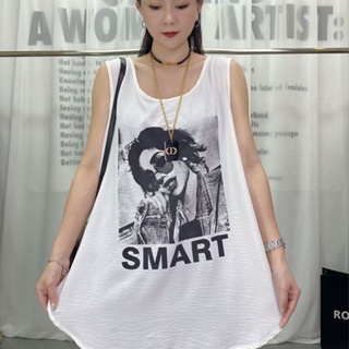 Luo เสื้อแขนกุด ผ้าเรยอน 300 ทรงหลวม ขนาดใหญ่ เข้ากับทุกการแต่งกาย สําหรับผู้หญิง 2023