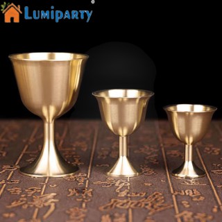 Lumiparty แก้วไวน์ ทองเหลือง สไตล์จีนย้อนยุค เครื่องประดับ แก้วเครื่องดื่ม บ้าน ปาร์ตี้ แก้วไวน์