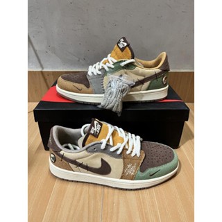 Zion Williamson × Air Jordan 1 Low OG Voodoo Flax/Muslin-Fauna Brown DZ722-200