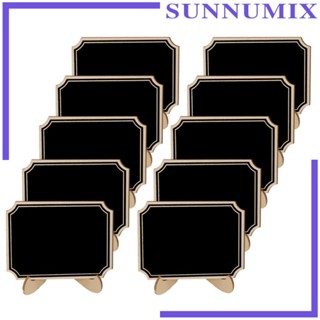 [Sunnimix] ชอล์กบอร์ดไม้ 10x7.5 ซม. สําหรับตกแต่งโต๊ะงานแต่งงาน 10 ชิ้น