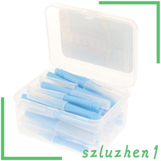 [Szluzhen1] ไหมขัดฟัน พร้อมฝาปิด 0.4 มม. สีเหลือง 40 ชิ้น