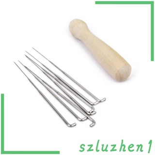 [Szluzhen1] ไม้ขนสัตว์ ด้ามจับไม้ DIY 7 ชิ้น