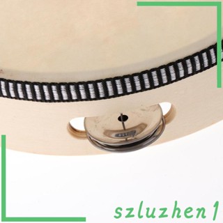 [Szluzhen1] เครื่องดนตรีไม้แทมบูรีน กลอง 8 นิ้ว 8 นิ้ว ของเล่นเสริมการเรียนรู้เด็ก