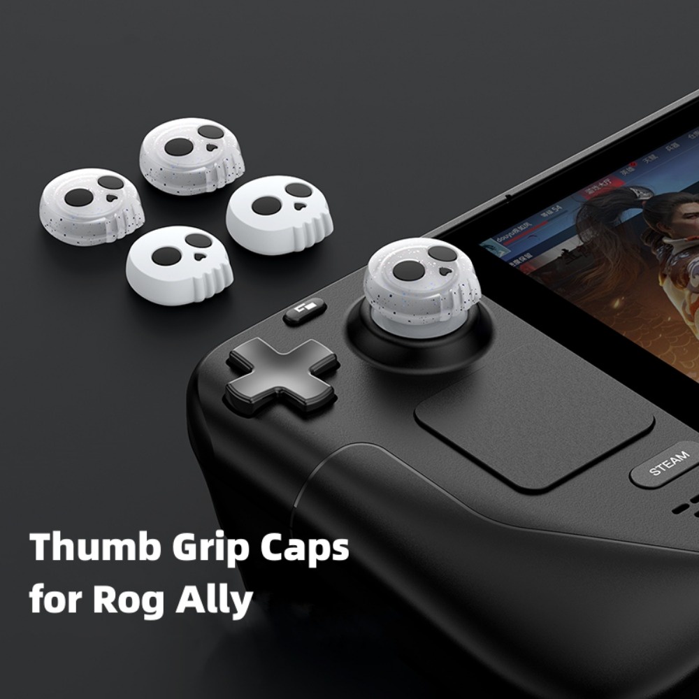 ซิลิโคน Skull Thumb Grip Caps สําหรับ ROG Ally & ROG Ally X / Steam Deck จอยสติ๊ก Thumbstick Caps ฝาครอบ