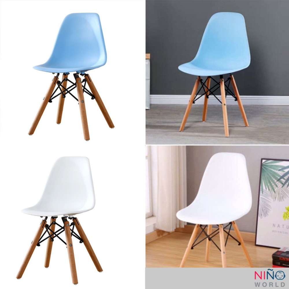 LOCAL789-NINO WORLD เก้าอี้สไตล์โมเดิร์นที่นั่งพลาสติก ขาไม้สีบีช EM-2 คละสี ร้านอยู่ในไทย