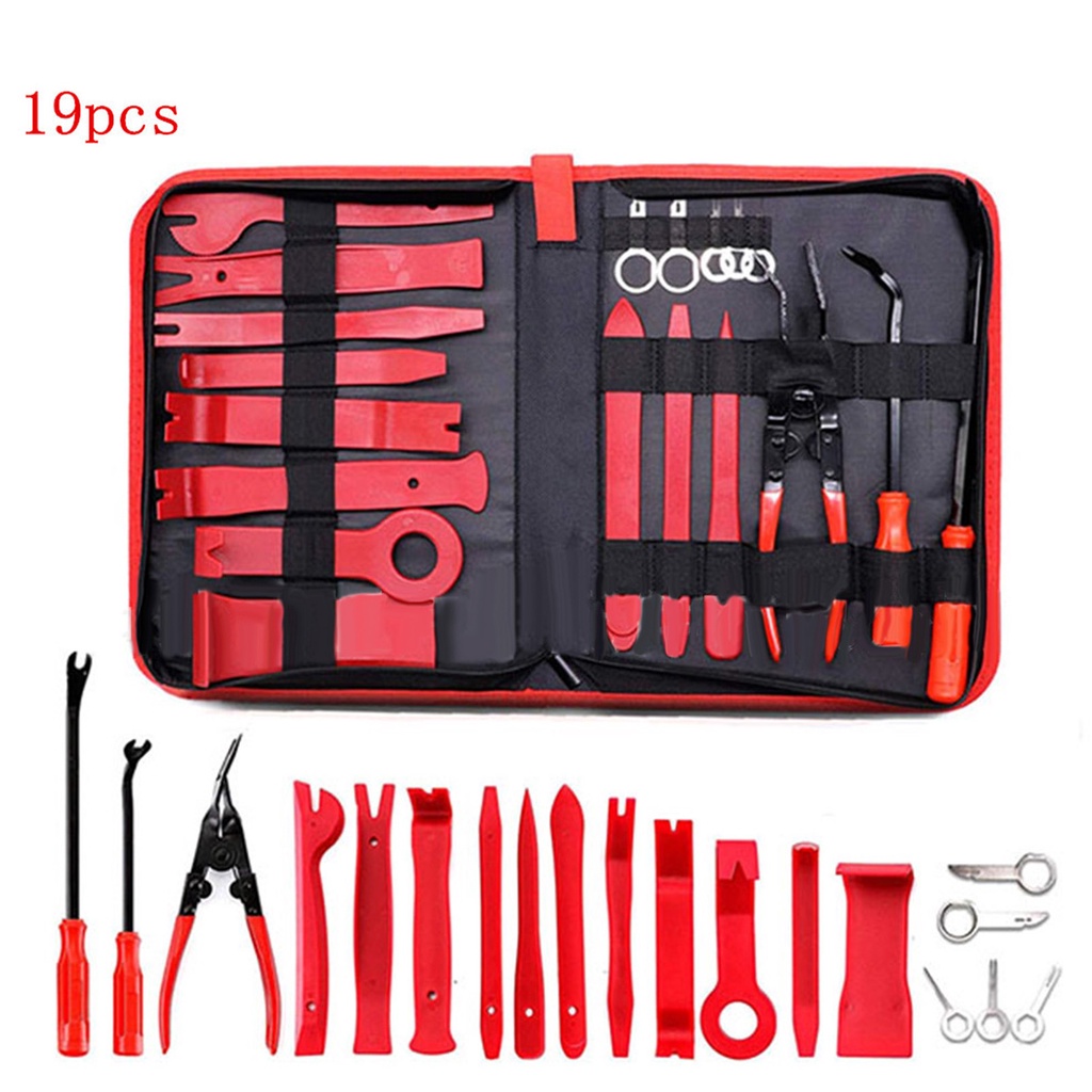 LZB2 รถ Trim Removal ชุดเครื่องมือแผงประตู Fastener Remover ชุดอุปกรณ์ตกแต่งภายใน Pry Hand Tools