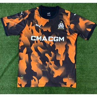 เสื้อกีฬาแขนสั้น ลายทีมชาติฟุตบอล Marseille 2 Away Jersey 23-24 AAA แห้งเร็ว สําหรับผู้ชาย ไซซ์ S-XXL