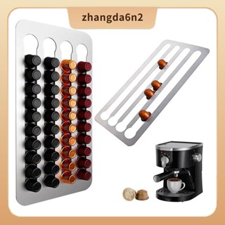 【พร้อมส่ง】ที่วางแคปซูลกาแฟ แบบติดผนัง สเตนเลส สีเงิน สําหรับ Nespresso Pods 40 พอด