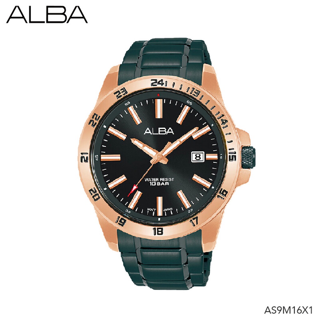 ALBA Active Quartz นาฬิกาข้อมือผู้ชาย (สินค้าใหม่ ของแท้ มีใบรับประกันศูนย์) รุ่น AS9M16X AS9M16X1 สายแสตนเลส AS9M16X1