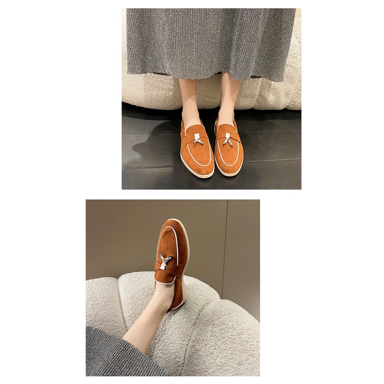 Hwshoes รองเท้าส้นแบน ระบายอากาศ สไตล์วินเทจ ใส่สบาย