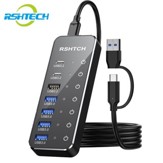 Rshtech ST07C อะแดปเตอร์ฮับแยก USB C 7-IN-1 3.2 Gen 2 Type-C…