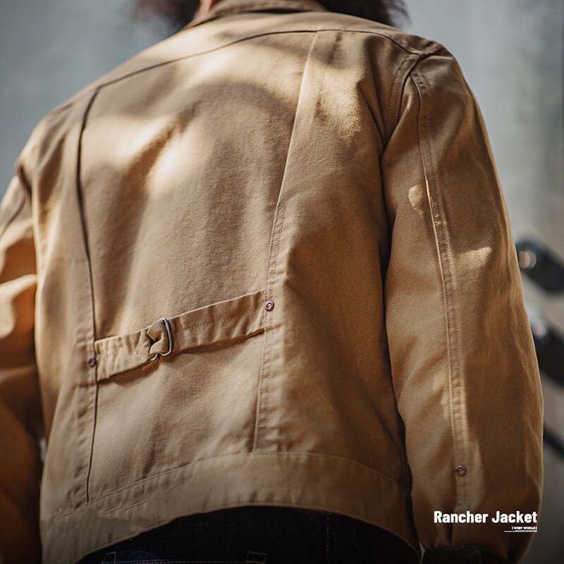 MADEN ยี่ห้อ Workwear สไตล์ฤดูใบไม้ร่วงใหม่ผู้ชายเยาวชนกลางแจ้งขี่จักรยาน Tough Guy American Retro Western Ranch แจ็คเก็ต Maillard Heavy Duty ผ้าใบเสื้อโปโล Boy Denim Coat