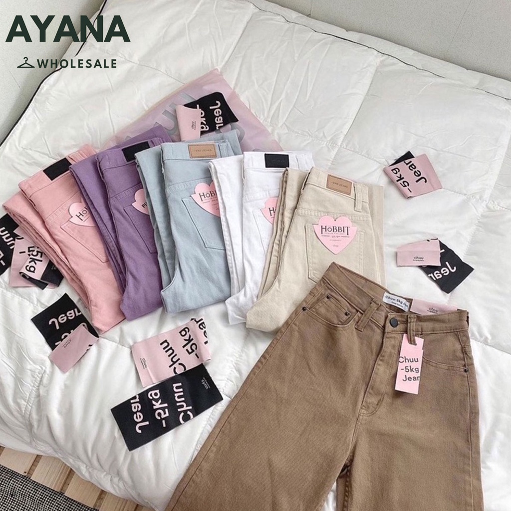 กางเกงขายาวเอวสูง สำหรับผู้หญิงใส่สไตล์เกาหลี