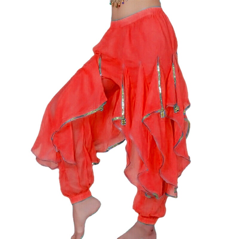 กางเกงเต้นรํา ผ้าชีฟอง สไตล์อินเดีย สําหรับผู้หญิง - รูปที่ 7