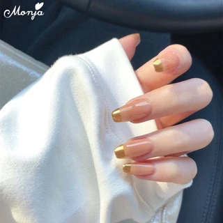 Monja แปรงฟองน้ําเมทัลลิกโครเมี่ยม 7 สี สําหรับตกแต่งเล็บ DIY