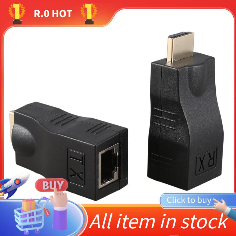 4K 3D HDMI 1.4 30M Extender ถึง RJ45 Over Cat 5e/6 เครือข่าย LAN Ethernet อะแดปเตอร์